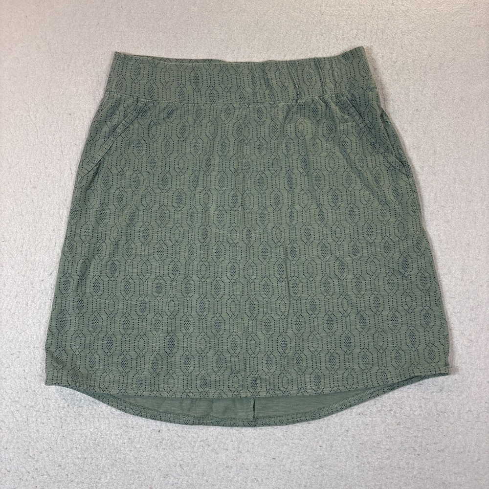 Duluth Trading Co Women Skirt Size Medium Green Lightweight Casual Elastic Waist